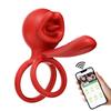 Punto Activo Lengua de Dragón Aplicación Lengua Lamiendo Frecuencia Variable Bloqueo Anillo de Esperma Ropa Interior Masculina Vibración Portátil Anillo de Retraso de la Eyaculación Productos para Adultos