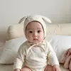 Gorro de bebé para primavera y otoño, gorro lindo y súper adorable que protege las orejas para bebés e infantes, gorro a prueba de viento para bebés de pocos meses al salir, estilo coreano