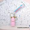 Chaveiro Urso de Cristal Criativo Transparente Exquisito Casal Urso Violento Chaveiro Pingente de Bolsa Presente Venda por Atacado