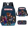 Mochila Escolar Roblox para Estudiante Transfronterizo Mochila para Estudiante de Primaria Mochila de Moda Juego de Tres Piezas Venta al por Mayor