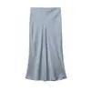 Ropa de mujer de alta calidad estilo europeo y americano 3837ZA lunares 583 midi satén de seda al por mayor falda elegante 2026