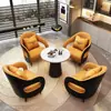 Hotel de apartamentos estilo nórdico sofá de negociação de escritório de alto padrão sofá da área de descanso da recepção combinação de mesa de centro cabine de recepção