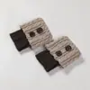 Polainas de Punto de Amazon Exclusivamente para Ventas Transfronterizas, Polainas Cortas de Lana con Bloques de Color, Botones Trenzados y Puños Ampliados