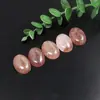 Temu Transfronteiriço Amazon Anel Oval de Pedra Natural Superfície 18*25 Anel de Contas de Cristal Incrustado com Pedras Semi-Preciosas DIY