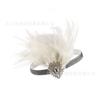 Diadema de Plumas Años 20 Accesorios para el Cabello Retro de Aleación y Diamantes para Fiesta de Cena, Fiesta de Graduación, Tocado Nupcial Europeo y Americano