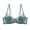 Lingerie sexy de verão, sutiã fino de renda estilo francês com orelhas de coelho, projetado para fazer seios grandes parecerem menores e prevenir a flacidez, conjunto de lingerie plus size
