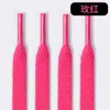 Atacado Cadarços Esportivos de Lona Planos de Camada Única para Tênis de Basquete, Rosa, Preto, Cinza, Colorido, Cadarços Brancos, Um Par