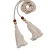 En Stock Vestido de Moda con Borlas Cadena de Cinturón Decorativa Cinturón de Cuero Atadura de Cintura Hecha a Mano Estilo Étnico con Borlas de Cuerda