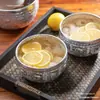 Utensílios tailandeses para beber e comer lata tigela Tailândia Uthongkan estilo do Sudeste Asiático Dai prata Phop Luda tigela smoothie sobremesa