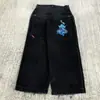 Celebridade da Internet Transfronteiriça Tendência Harajuku Hip-Hop Retrô Caveira Streetwear Jeans Jnco Y2K Jeans Masculino