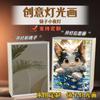 Cura gato pintura de luz tiembla con cálida creativa luminosa niña dormitorio luz nocturna adornos de escritorio lámpara pintura