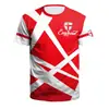 2023 Nuevo estilo deportivo de moda casual para hombre de talla grande Camiseta de impresión digital 3D personalizada de cuello redondo suelta de manga corta