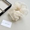 Lazo para el cabello de moño de malla de lunares fresco y sencillo, cuerda para el cabello de estilo hada moderno y exquisito, accesorio para el cabello scrunchie