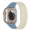 Correa de Reloj Magnética Suave con Patrón de Lichi Adecuada para Apple 9ª y 10ª Generación iWatch S11 Ultra Pulsera Magnética de Silicona Bicolor