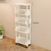 Estante de Almacenamiento de Snacks Móvil Sala de Estar Cocina Estante de Almacenamiento de Frutas Carrito Multicapa Estante de Almacenamiento Multifuncional para el Hogar
