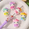 Diario de Disfraces de Dibujos Animados Gato Kt Cuentas de Goma con Agujeros Cadena para Teléfono Móvil DIY Linda Llavero Accesorios de Joyería Bolígrafo con Cuentas