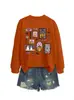 Amazon eBay site independente da moda Halloween novo feminino boo abóbora fantasma teia de aranha outono e inverno moletom