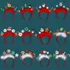 Faixa de Cabeça de Pelúcia de Natal para Adultos e Crianças Suprimentos de Decoração para Festa de Natal Fivela de Cabelo Rena Árvore de Natal Faixa de Cabeça