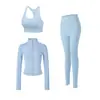 Traje de running y fitness para mujer con cuello alto, cremallera, corte ajustado, cintura alta, pantalón de dos piezas falso, transpirable, ropa profesional para Pilates y yoga