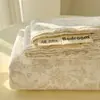 Sábanas de Algodón Lavado Grado A para Madre y Bebé Frescas Pequeñas Pieza Única Dormitorio Estudiantil Individual Doble Funda de Almohada de Algodón Puro Juego de Tres Piezas