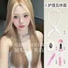 Peluca Tono Azúcar Nueva Para Mujer Con Tope Platino Grupo de Mujeres Ancla Cabello Largo Liso Realista Estilo Coreano Natural Peluca de Cabeza Completa