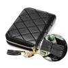 Cross-border couro órgão titular de cartão RFID antirroubo porta-cartão feminino bordado multi-função titular de cartão zíper carteira pequena