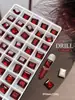 Rhinestones K9 de Base Puntiaguda en Rojo Ancora para Arte de Uñas, Decoraciones de Uñas de Lujo de Ángulo Recto Cuadrado con Forma de Corazón de Caña Alta al por Mayor