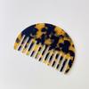 Pente de Acetato Novo Semicircular Transfronteiriço, Pente Alisador de Cabelo de Dentes Largos Retro de Alta Qualidade, Pente de Cabelo Portátil Antiestático para Menina