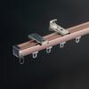 Cross-Border 2.0mm espessura cortina slide rail liga de alumínio trilho reto pesado trilho Mute Slide trilho simples e duplo