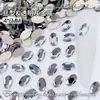 Decorações para Unhas 4*6mm Formato de Ovo de Pombo Oval de Fundo Plano Irregular, Acessórios de Unhas Tendência Super Brilhantes Atacado