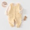 Conjunto Super Fofo para Bebê Menina Forrado com Lã Inverno Bebê Fofo Macacão Jardineira Meninos e Meninas Quente Conjunto de Inverno Duas Peças