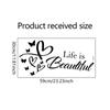 WZ9026 La vida es bella eslogan inglés dormitorio sala de estar embellecimiento pegatinas de pared decorativas venta al por mayor