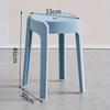 Taburete de plástico grueso apilable para el hogar, mesa de comedor, banco, taburete redondo, taburete alto creativo de moda, silla nórdica sencilla