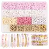 Kit de fabricação de pulseiras de argila de 24 grades transfronteiriças europeias e americanas Kit de fabricação de pulseiras de contas coloridas de 3 mm e 23 cores Kit de joias faça você mesmo