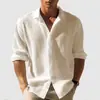 2026 Camisa Casual de Outono Masculina de Cor Sólida com Pequeno Waffle de Manga Longa, Gola V, Botão Único, Moda Streetwear Cardigan