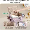 En stock Nueva bolsa de aseo para mujer de Amazon, bolsa de maquillaje, bolsa de viaje, bolsa de maquillaje esponjosa, bolsa de almacenamiento de viaje portátil
