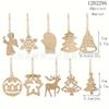Combinación de adornos navideños para ventanas, copos de nieve, muñecos de nieve y alces, ideal para fiestas, árboles de Navidad, arreglos de madera.