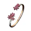 Pulsera de Moda de Lujo Ligero con Circonita Cúbica Completa para Mujer, Sencilla y de Alta Gama, Pulsera Colorida Versátil, Venta al por Mayor