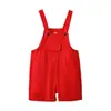 Conjunto de Macacão Curto para Performance Infantil Meninos Meninas Calça Colorida com Suspensório Foto de Formatura Dopamina Metabo