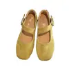 Zapatos bajos slip-on vintage de gamuza estilo francés para mujer, nuevo modelo otoño 2026, zapatos Mary Jane suaves y únicos estilo ballet