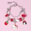 Pulseira Série Sanrio Mais Vendida Desenho Animado Meninas Taobao Pulseira de Cristal Joias com Contas Femininas Presentes Infantis Atacado