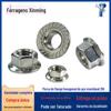 Porca anti-afrouxamento de aço inoxidável 316 com flange dentada Porca antiderrapante com almofada