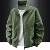 Chaqueta de Cuello Alto Chaqueta para Hombre Primavera y Otoño Casual Talla Grande Ropa de Trabajo Americana Exterior Cortavientos e Impermeable Tops para Hombre Tendencia