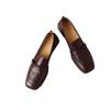 Novos Sapatos Mary Jane Pretos 2024 Sola Grossa Marrom Estilo Britânico JK Amor Pequenos Sapatos de Couro Sapatos Planos de Trabalho