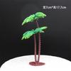 Simulación árbol frutal hoja verde escena de pasto adornos para pastel dinosaurio accesorios para hornear cocotero plug-in de cumpleaños al por mayor