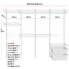 Closet walk-in vestiário metálico aberto pilar A parede de alvenaria quarto armário de roupas montagem cabideiro depósito