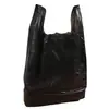 Chaleco de bolsa de basura alargado negro estilo chaleco portátil de plástico para hogar cocina hotel propiedad bolsa grande de almacenamiento de basura