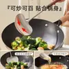 Espátula con forma de hongo de madera de nogal, espátula pequeña para olla de acero inoxidable, cuchara para freír doméstica, olla de hierro, cuchara de cocina resistente a altas temperaturas, utensilio de cocina resistente al calor