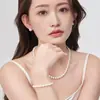 Colar de Pérolas Ninina Shijia Fivela Magnética Estilo Francês Feminino Luxo Leve Nicho Acessórios de Colar Corrente para Clavícula Retrô