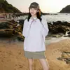 Roupa de Proteção Solar Refrescante para Mulheres, Jaqueta Solta ao Ar Livre com Proteção UV de Seda Gelada, Roupa de Proteção Solar de Verão para Homens, Jaqueta de Pele Respirável